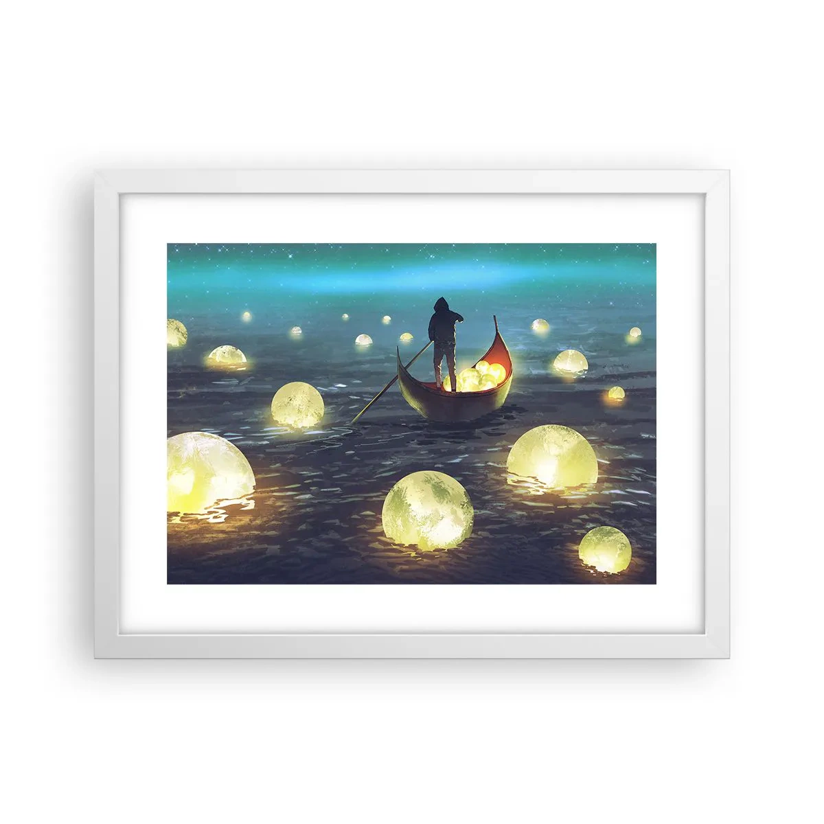 Pôster em moldura branca - Coisas com as quais os filósofos nunca sonharam - 40x30 cm