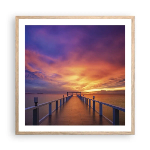 Pôster com moldura de carvalho claro - Sem fim - 60x60 cm