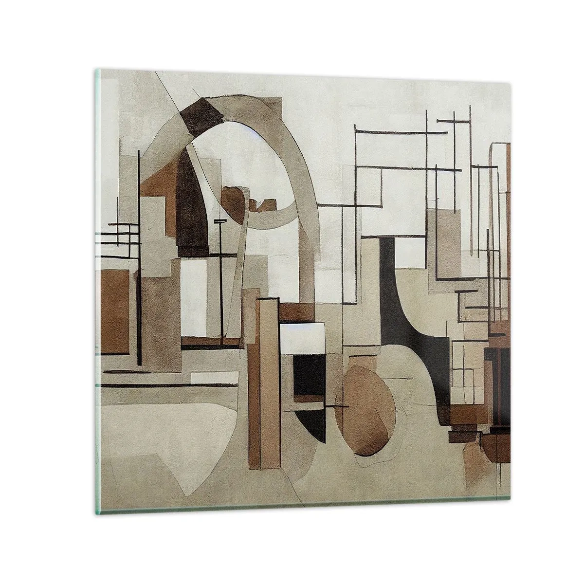 Quadro em vidro - Paisagem urbana 2.0 - 40x40 cm