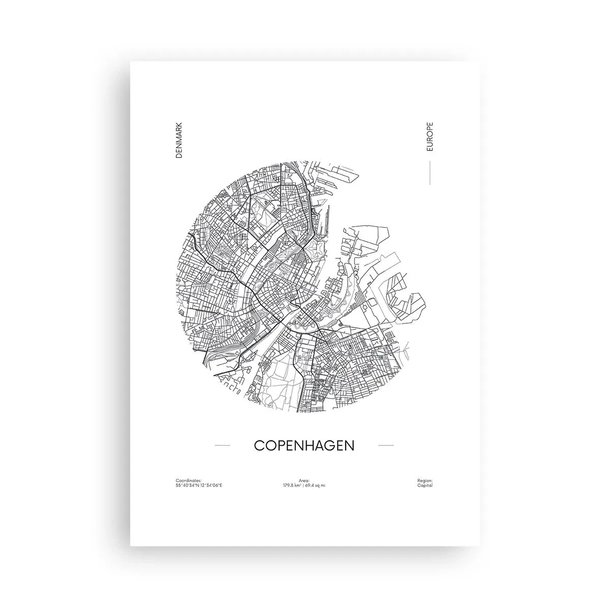 Pôster - Anatomia de Copenhague - 50x70 cm