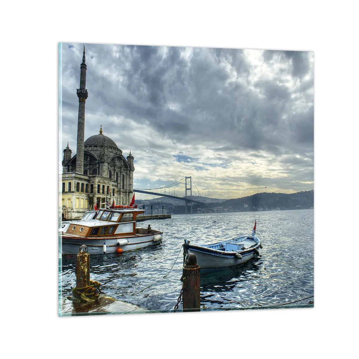 Quadro em vidro - Na fronteira dos mundos - 60x60 cm