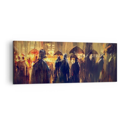 Quadro em tela - Os seguidores da chuva - 140x50 cm