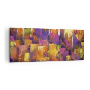 Quadro em tela - Composição metropolitana - 100x40 cm