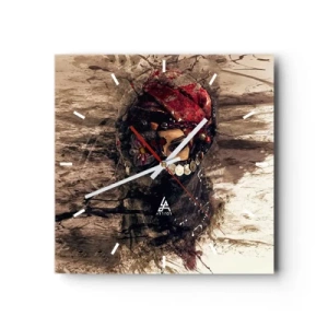 Relógio de parede - Relógio em vidro - Perturbador, para dizer o mínimo - 30x30 cm