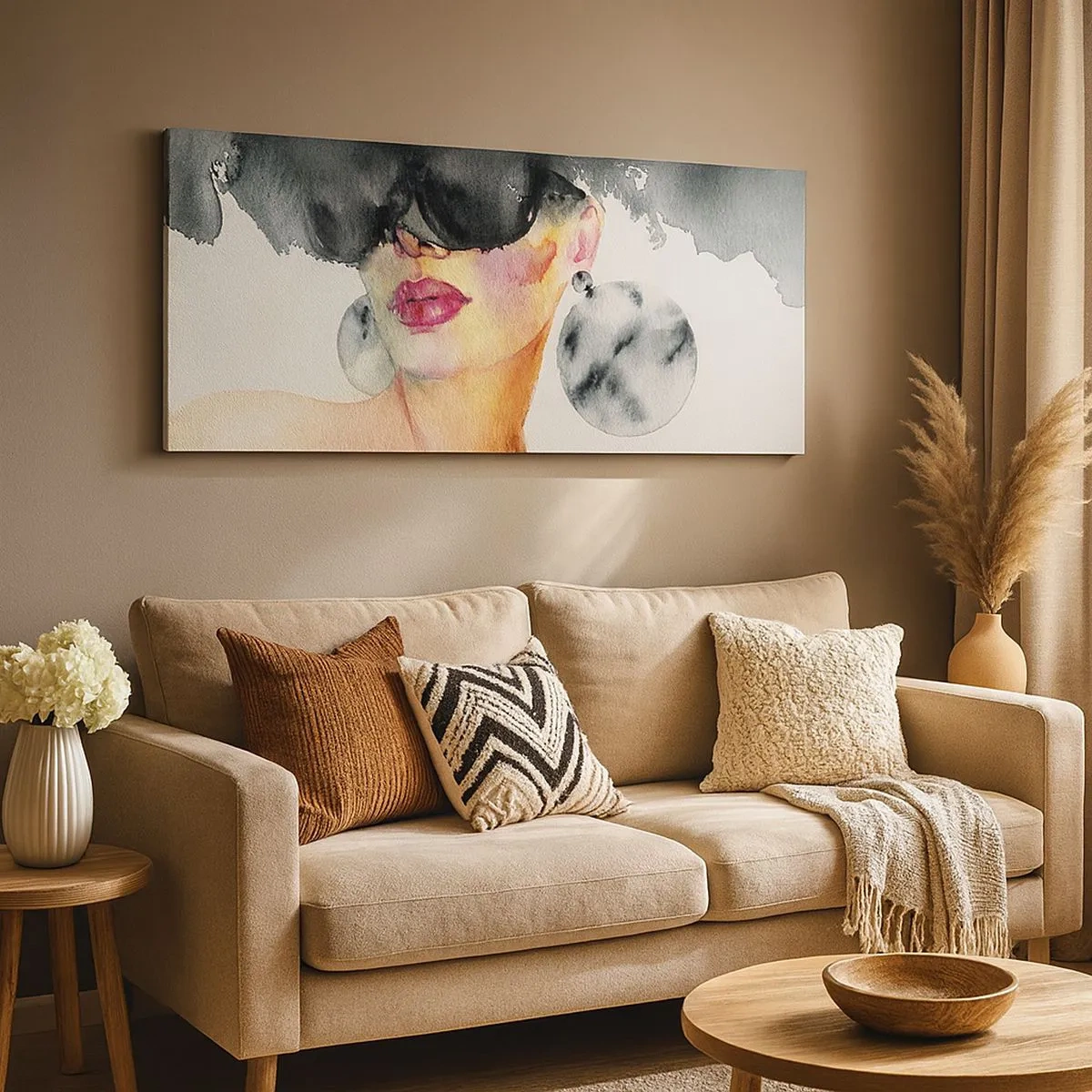 Quadro em tela - O segredo da elegância - 100x40 cm