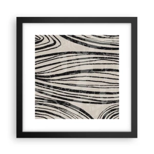 Pôster com moldura preta - Piscina em linha - 30x30 cm