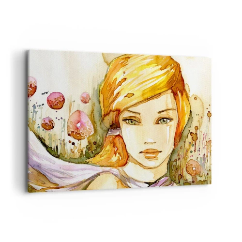 Quadro em tela - Um olhar esmeralda que acalma a raiva - 100x70 cm