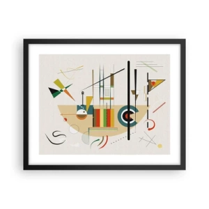 Pôster com moldura preta - E o mundo ri - 50x40 cm