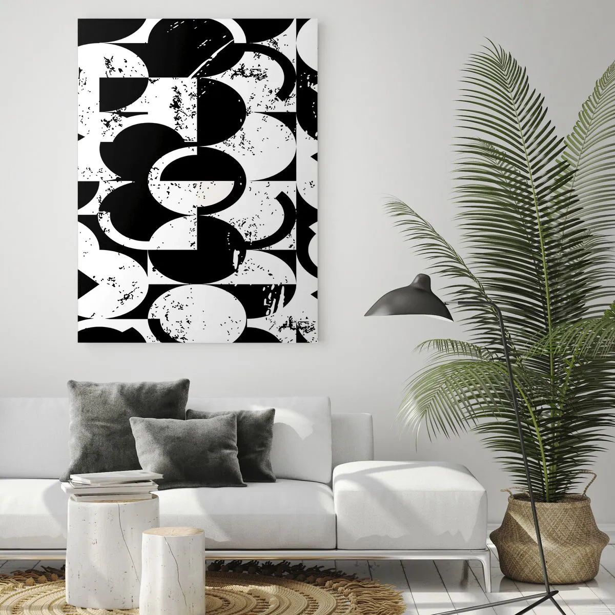 Quadro em vidro - O branco é branco e o preto é preto - 50x70 cm