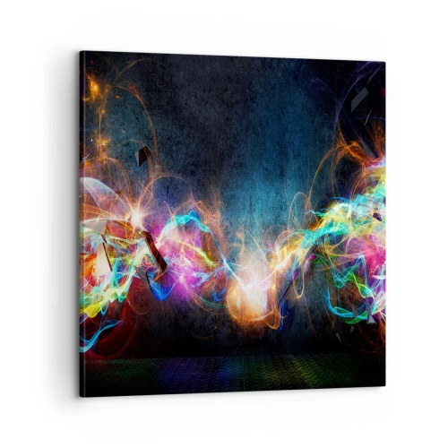 Quadro em tela - Com alegria contra a escuridão - 60x60 cm