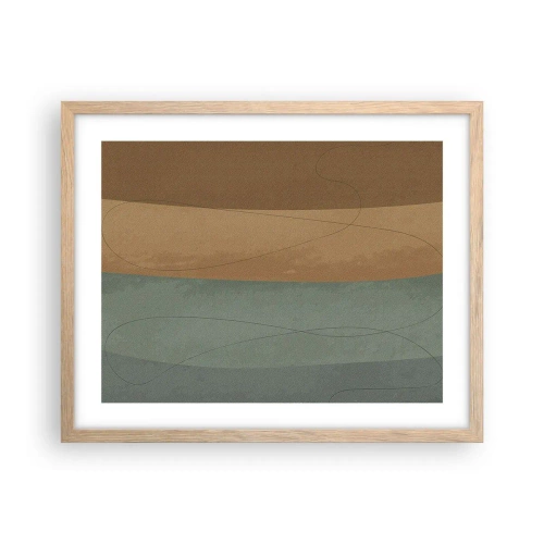 Pôster com moldura de carvalho claro - Composição horizontal - 50x40 cm