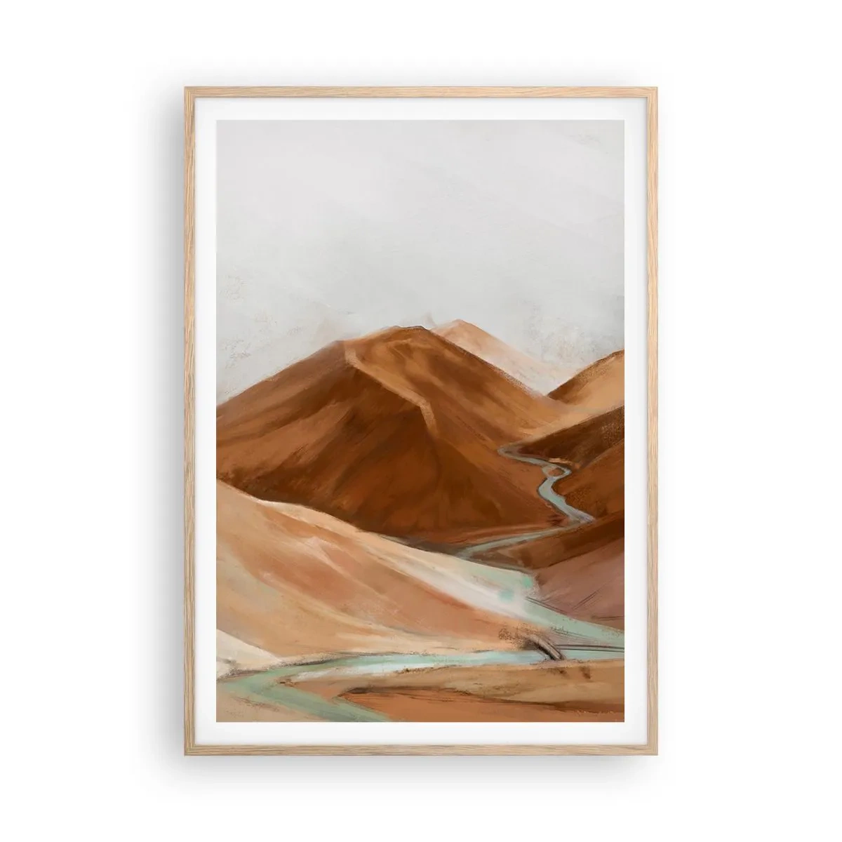 Pôster com moldura de carvalho claro - Para a fonte - 70x100 cm