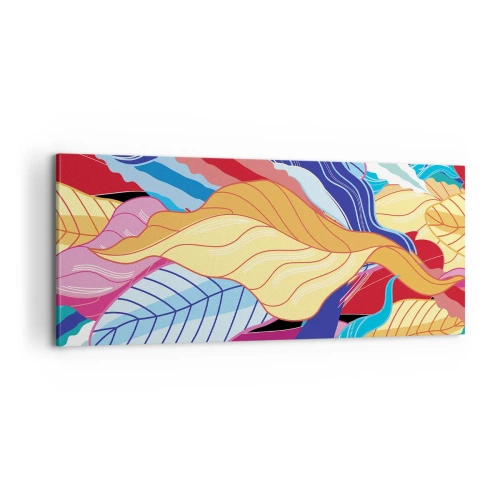 Quadro em tela - Bagunça colorida - 100x40 cm