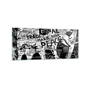 Quadro em vidro - O rico mundo das ruas - 120x50 cm