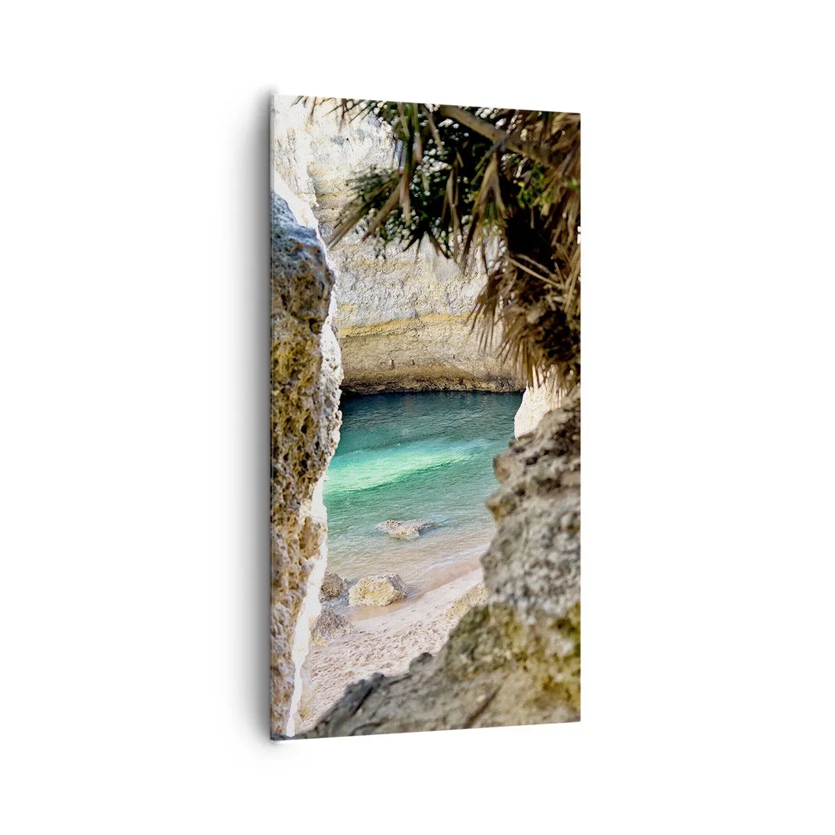 Quadro em tela - Baía turquesa - 65x120 cm
