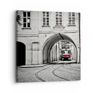 Quadro em tela - Através do labirinto urbano - 30x30 cm