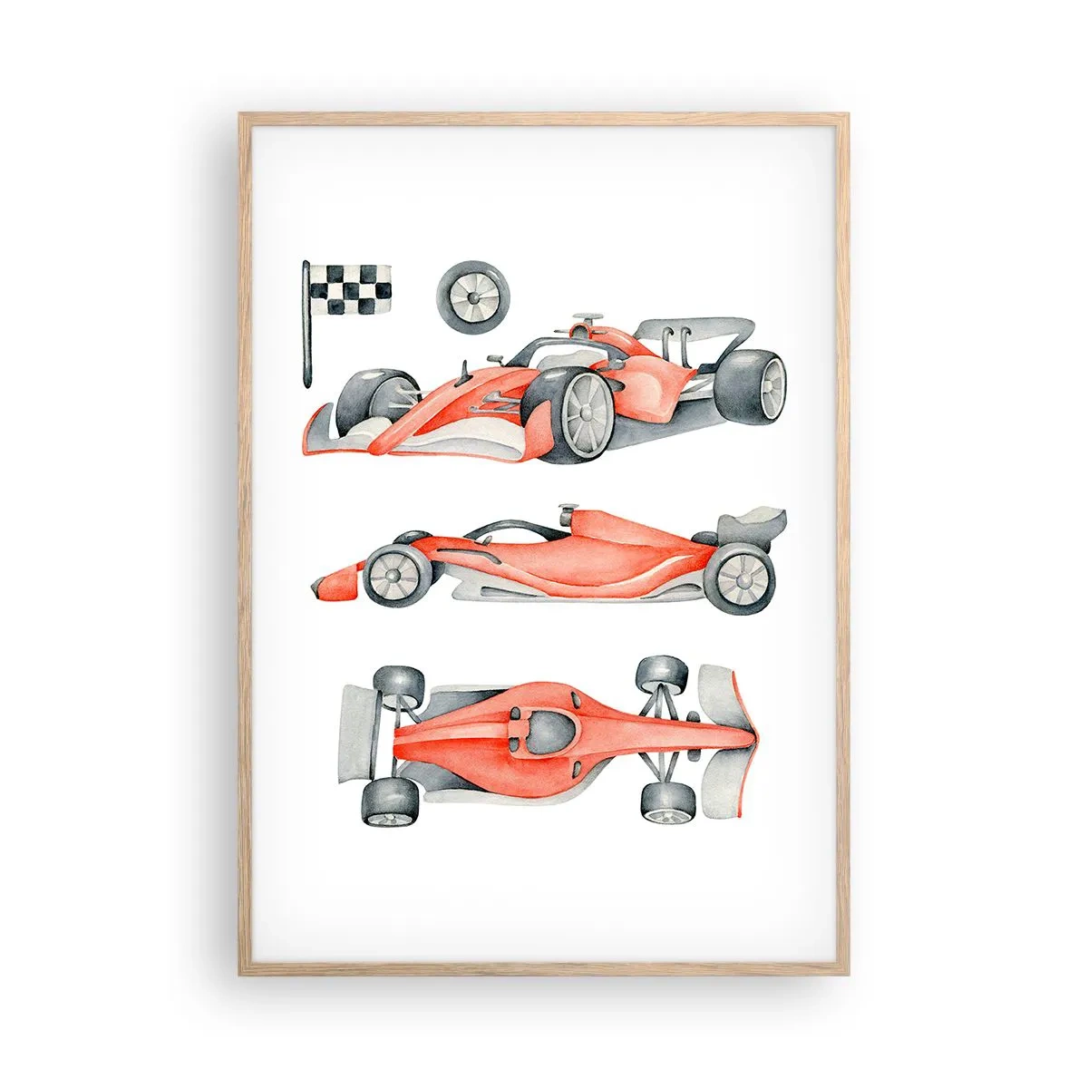 Pôster com moldura de carvalho claro - Persiga seu sonho - 70x100 cm