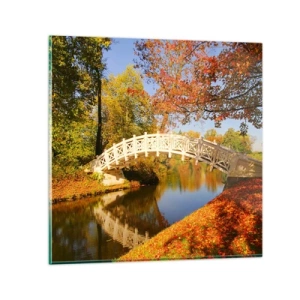 Quadro em vidro - Na ponte branca dos suspiros - 30x30 cm