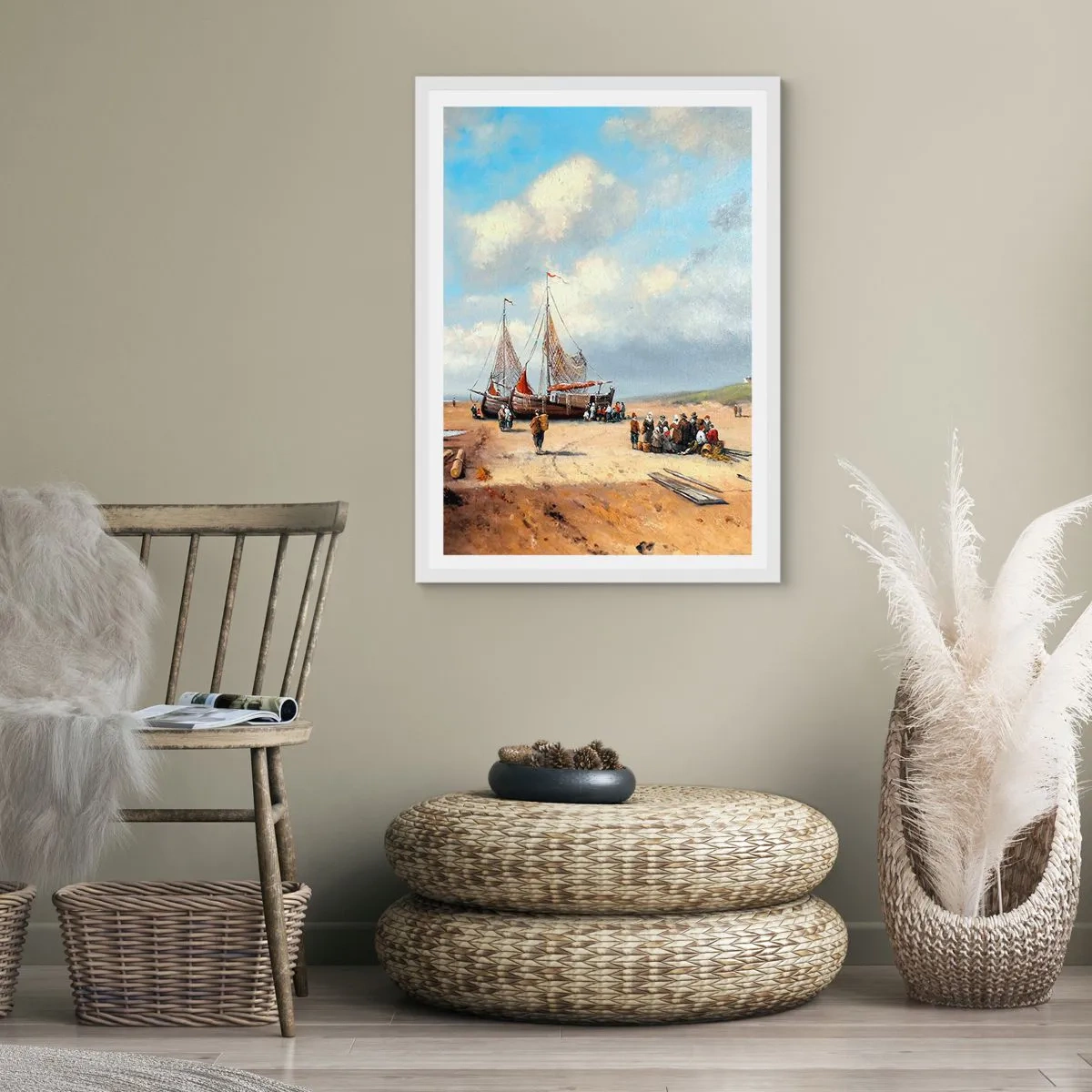 Pôster em moldura branca - Pós-caça bem-sucedida - 70x100 cm