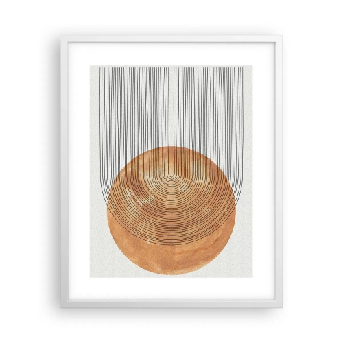 Pôster em moldura branca - Composição solar - 40x50 cm