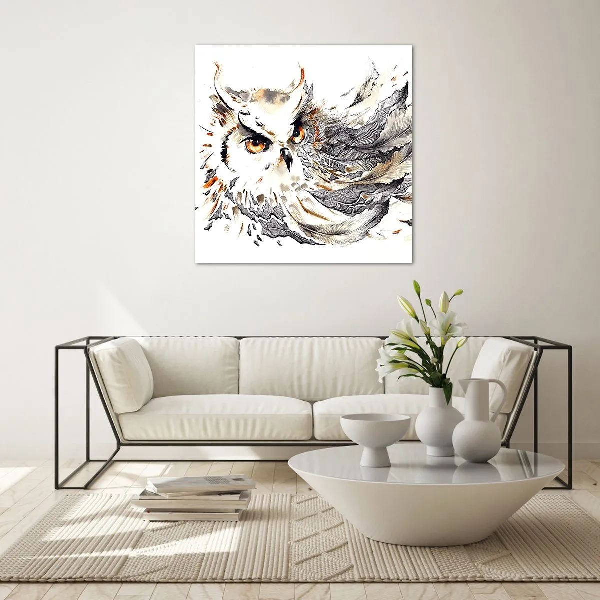 Quadro em vidro - Ela veio do mundo da magia - 60x60 cm