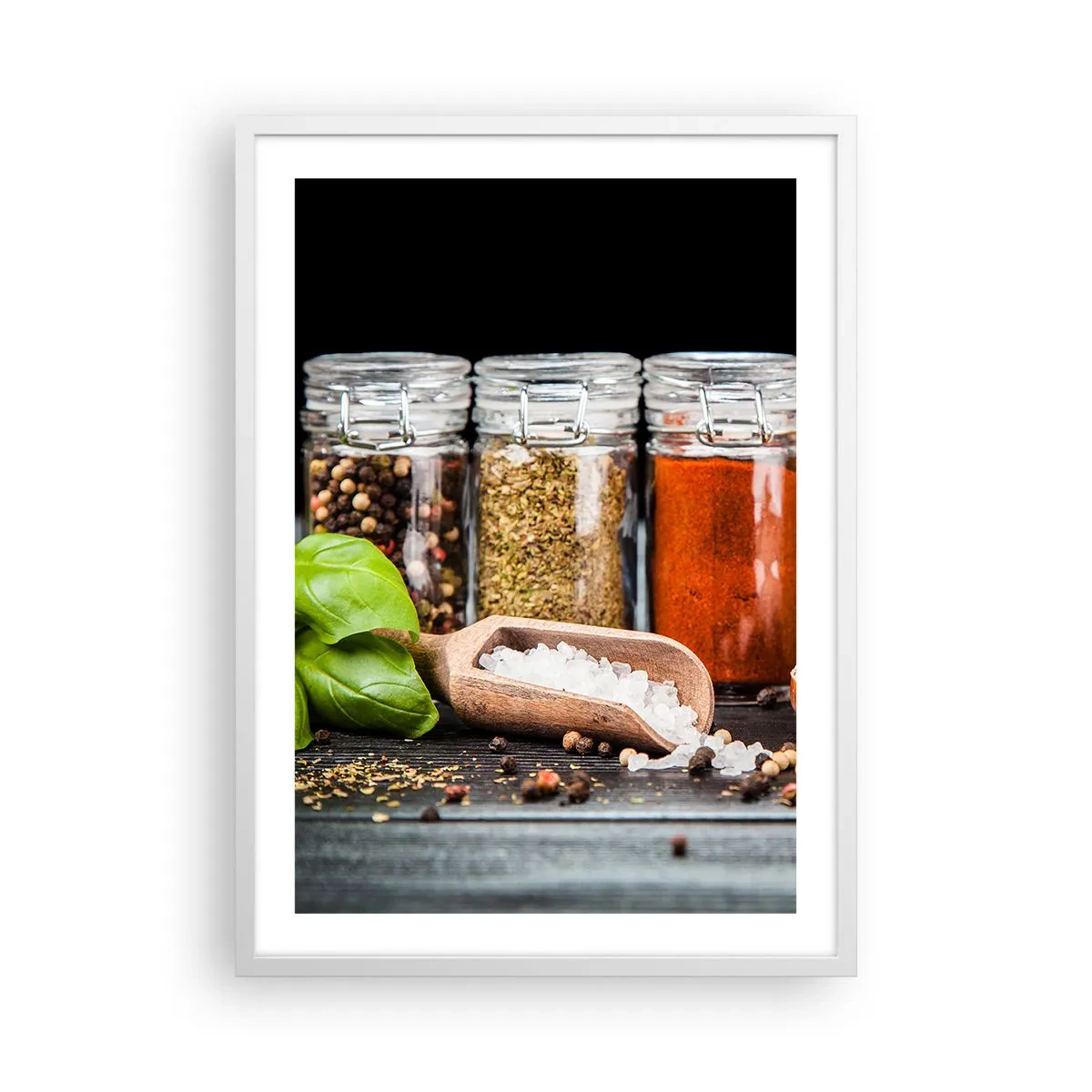 Pôster em moldura branca - Para que a vida tenha um sabor - 50x70 cm