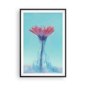 Pôster com moldura preta - Num abraço revigorante - 61x91 cm