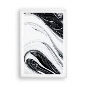 Pôster em moldura branca - Uma combinação de opostos - 61x91 cm