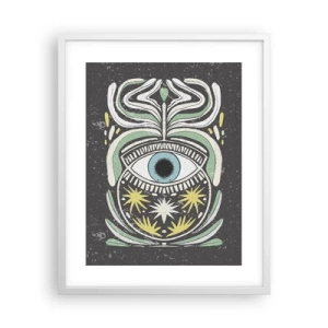 Pôster em moldura branca - Rituais tribais - 40x50 cm