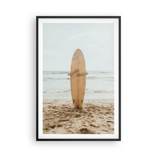 Pôster com moldura preta - Pelo amor das ondas - 61x91 cm