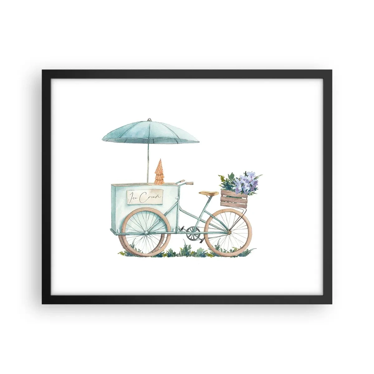 Pôster com moldura preta - Doce lembrança do verão - 50x40 cm