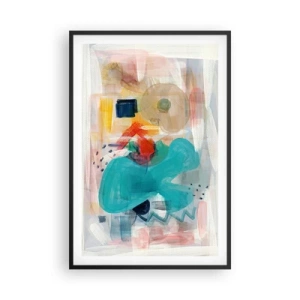 Pôster com moldura preta - Jogo colorido - 61x91 cm