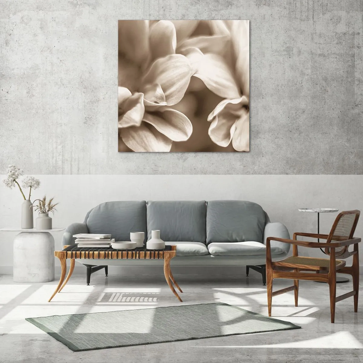 Quadro em vidro - Gentil como um sorriso - 50x50 cm