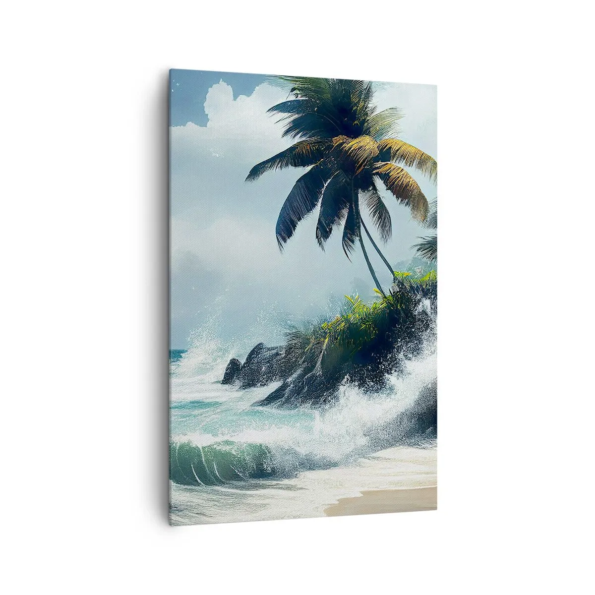 Quadro em tela - Em uma costa tropical - 80x120 cm