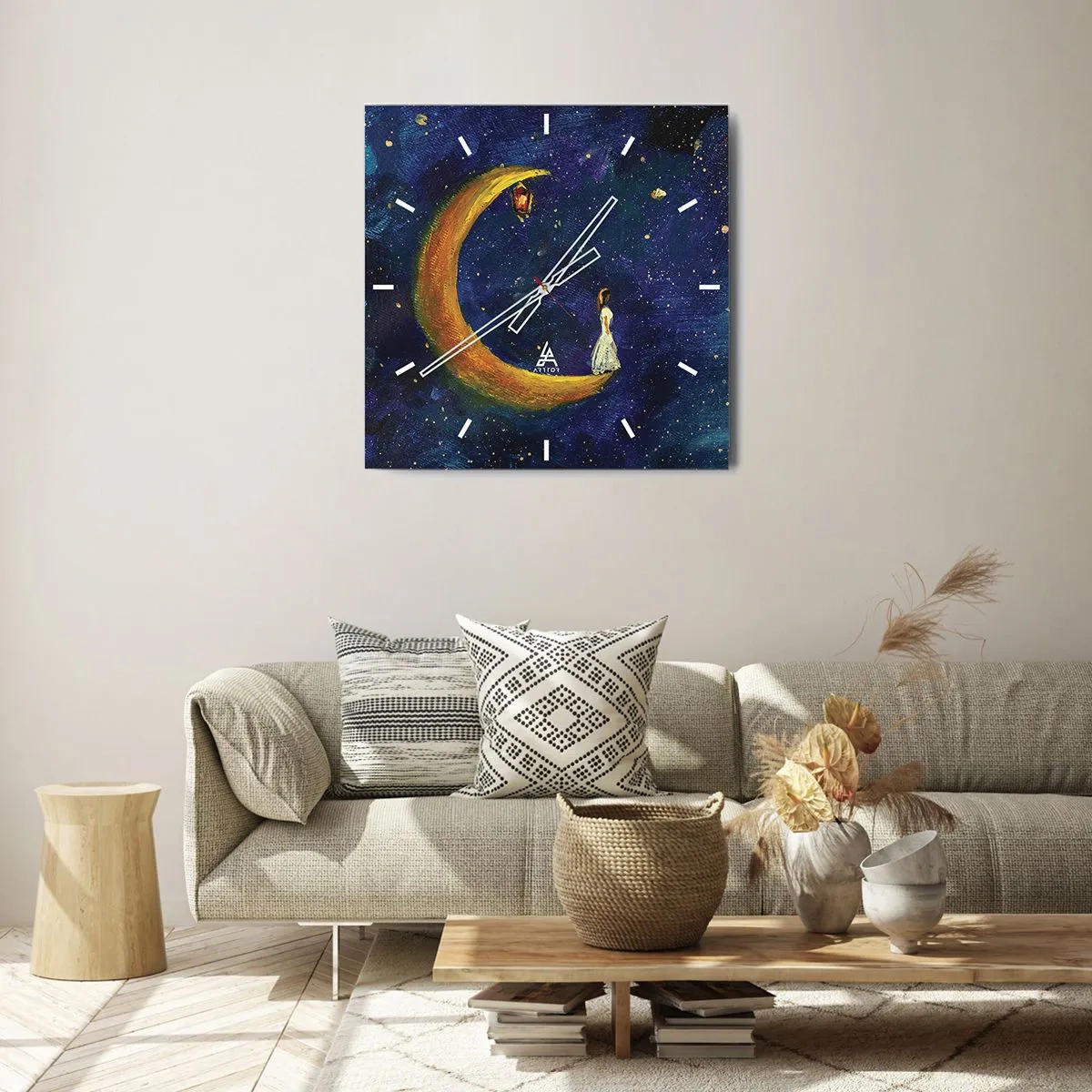 Relógio de parede - Relógio em vidro - O Chamado do Mundo - 40x40 cm