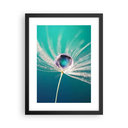 Pôster com moldura preta - Momento místico - 30x40 cm