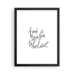 Pôster com moldura preta - É possível - 30x40 cm