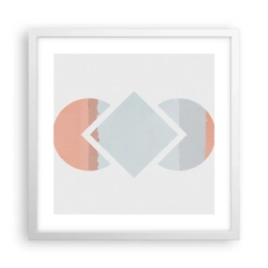 Pôster em moldura branca - A situação é clara - 40x40 cm