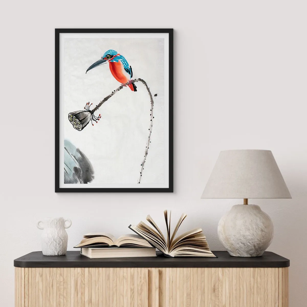 Pôster com moldura preta - A vida do prado - 40x50 cm