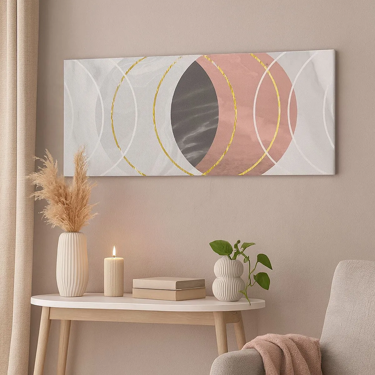 Quadro em tela - Música das esferas - 100x40 cm