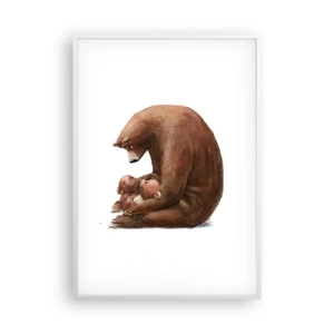 Pôster em moldura branca - Doces sonhos, crianças - 70x100 cm