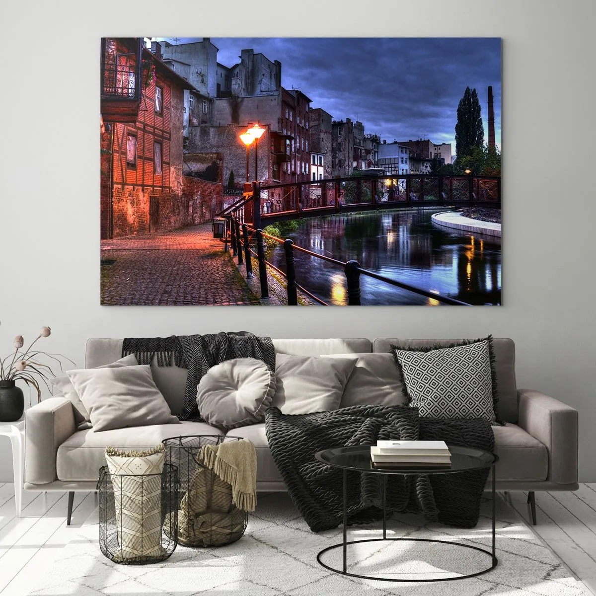 Quadro em vidro - A desconhecida Bydgoszcz - 100x70 cm