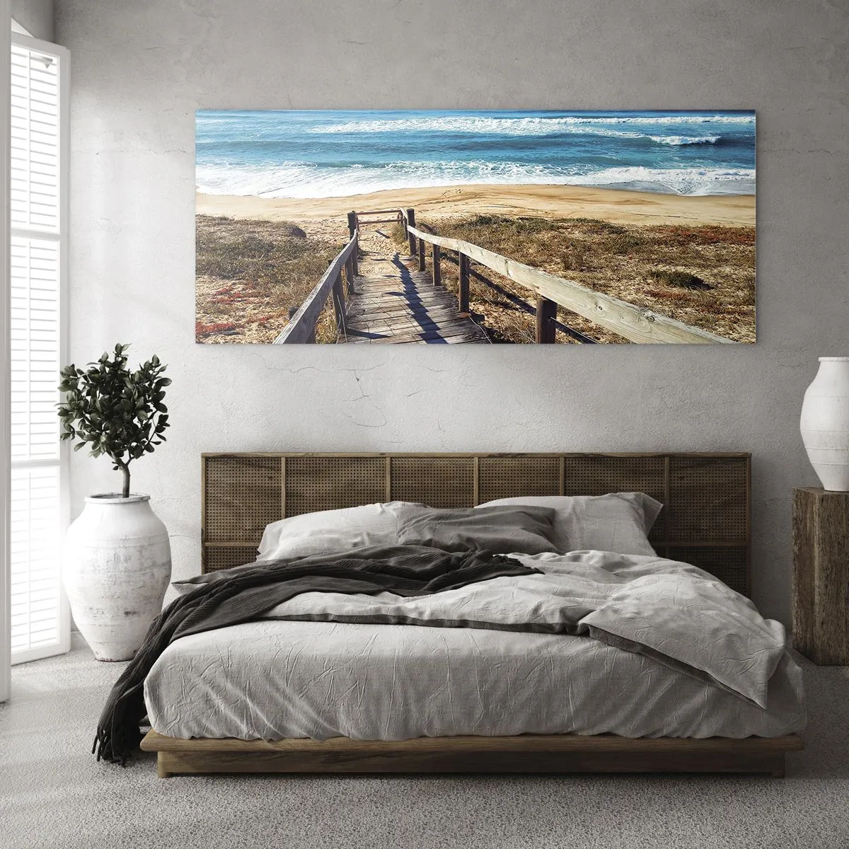 Quadro em vidro - Corra! - 140x50 cm