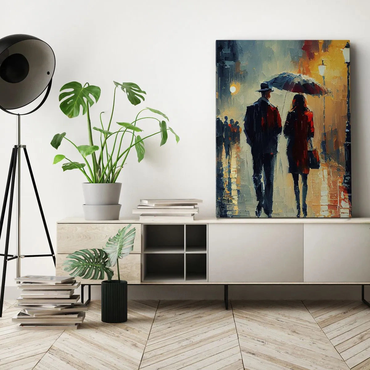 Quadro em tela - História de amor urbano - 50x70 cm