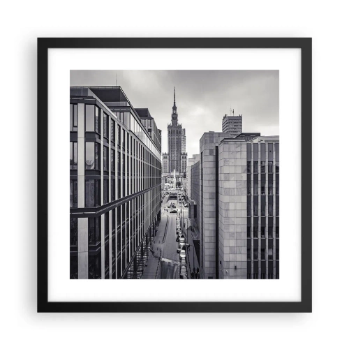 Pôster com moldura preta - Vale de Varsóvia - 40x40 cm