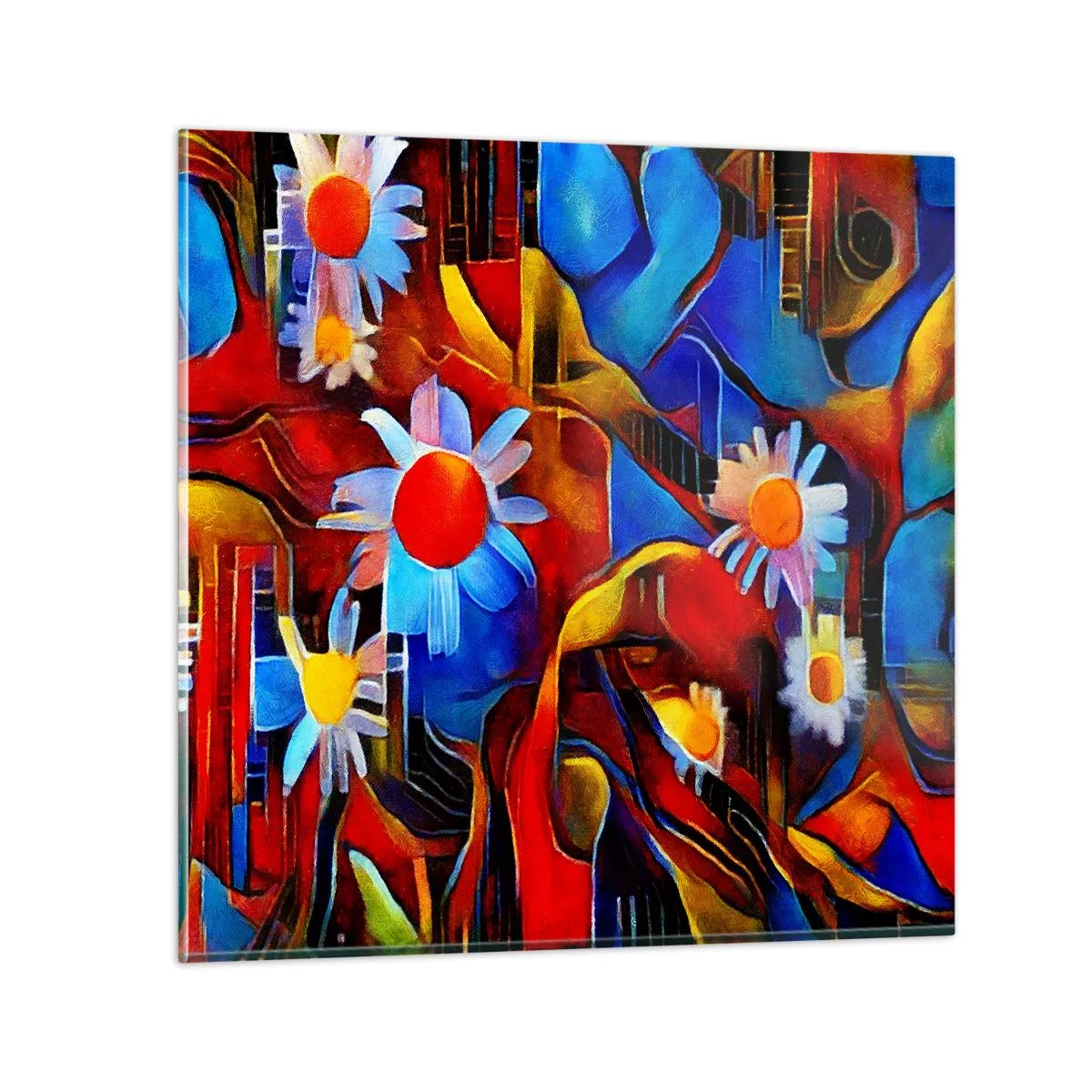 Quadro em vidro - Cores da vida - 50x50 cm