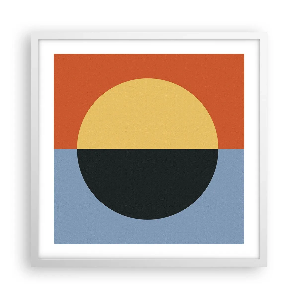 Pôster em moldura branca - Composição do calor e do frio - 50x50 cm