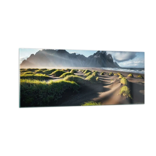 Quadro em vidro - Harmonia dos elementos da natureza - 100x40 cm