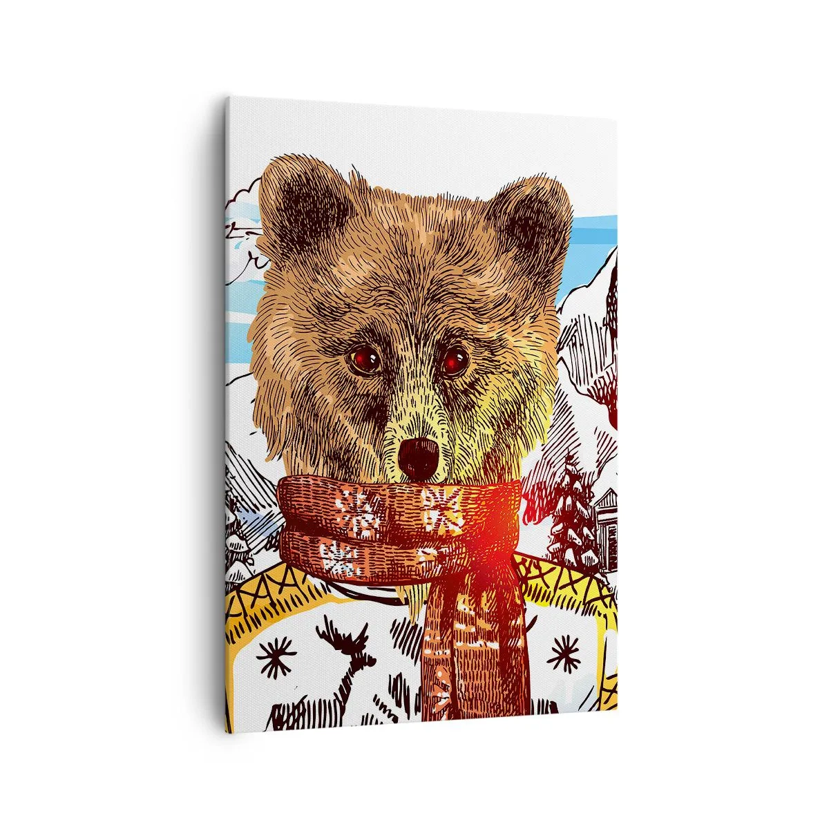 Quadro em tela - Cabana de urso - 70x100 cm