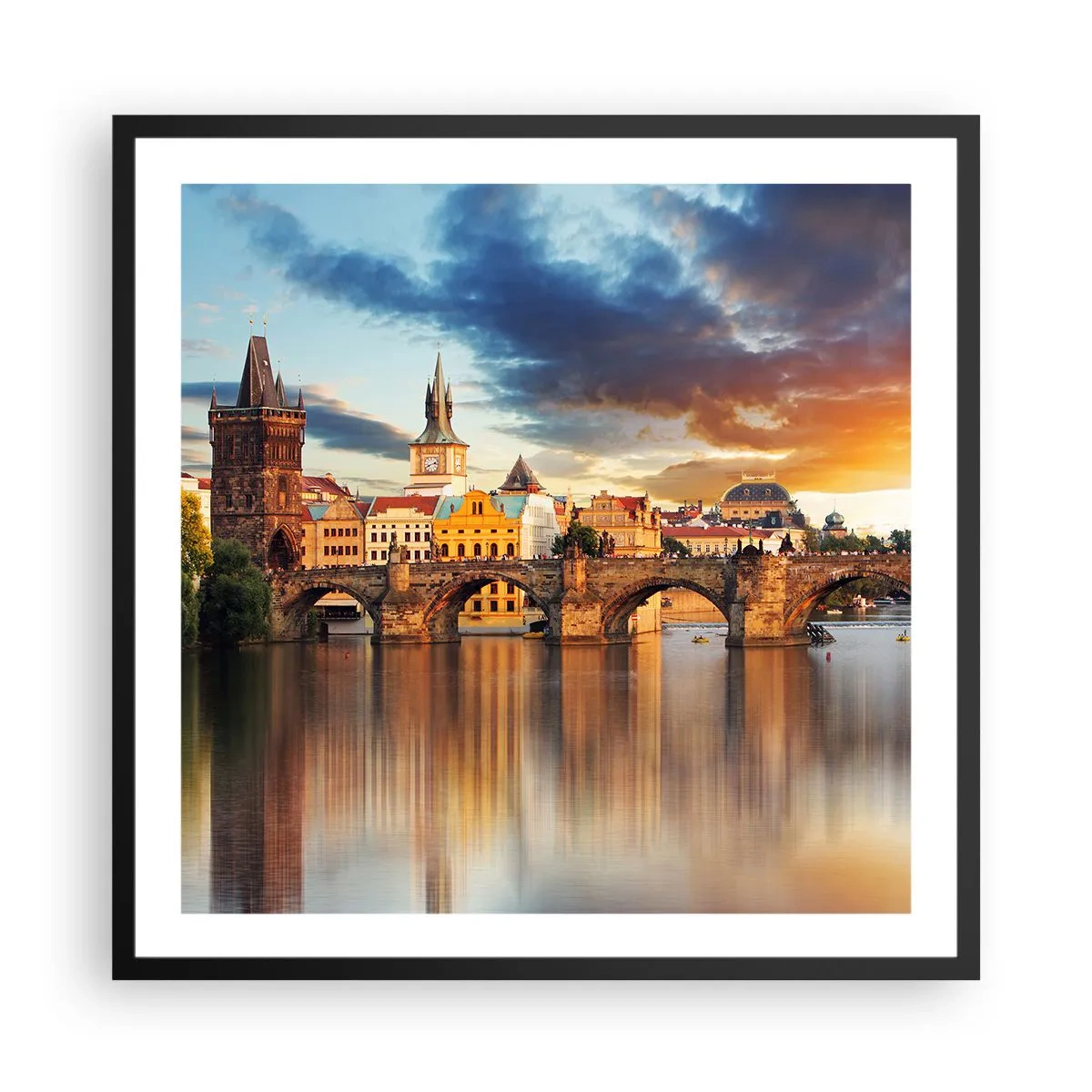 Pôster com moldura preta - Linda há séculos - 60x60 cm